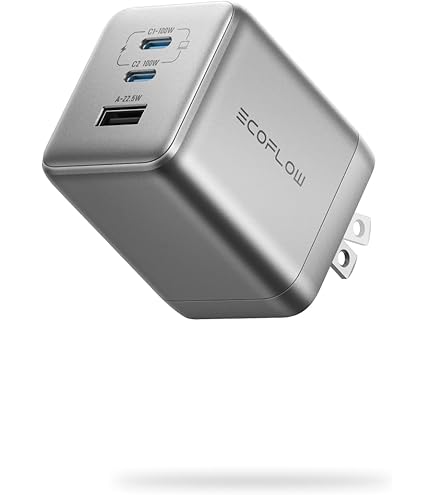 Amazon.co.jp: EcoFlow 65W 急速充電器 1m充電ケーブル付き ポート3つ