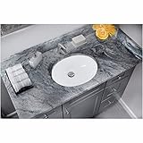 Cahaba ca425 V17-w 19 – 1 - X 16 – 1 -ホワイトガラス磁器バスルームシンク