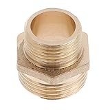 Blesiya パイプ継手　真ちゅう製　パイプ継手ニップル　全2種類　高品質　耐久性　圧力洗浄機/灌漑/流体移送のため - 32×25mm