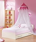 Princess Castle Mosquito Fly Canopy White Pink Dot Net Netting by amz