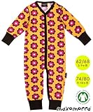 北欧スウェーデンのベビー服 長袖カバーオール Petunia 花柄 3-9ヶ月/9-18ヶ月 Maxomorra マクソモーラ (74/80)