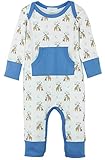 フェザーベビー男の子服ピマコットン長袖カンガルーポケットFootlessジャンプスーツカバーオールロンパース。。。