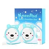 TAMUME 超柔らかい肌にやさしい ベビー 膝パッド クロール、肘パッド 肘プロテクター 調節可能なベルクロテープ、 綿とポリスター製、 幼児と赤ちゃんの歩行の保護 (白)