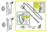 Window Guard Pin Lock Set for Sliding Doors and Windows - Extra-Long 3-1/2" Pin (2 Sets) [並行輸入品]