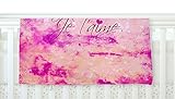 KESS InHouse Ebi Emporium Je T'aime Pastel Grundge Fleece Baby Blanket 40 x 30 [並行輸入品]
