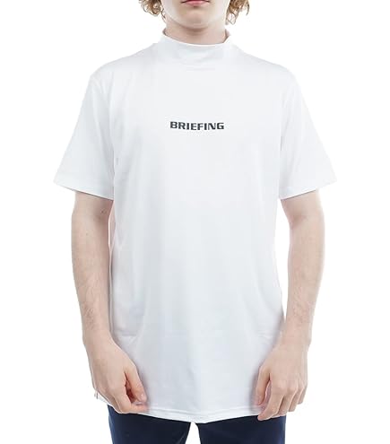 ブリーフィング 　ハイネック　モックネック　　半袖　ホワイトシャツ BRIEFING GOLF（ブリーフィングゴルフ） ブリーフィング BRIEFING バイ