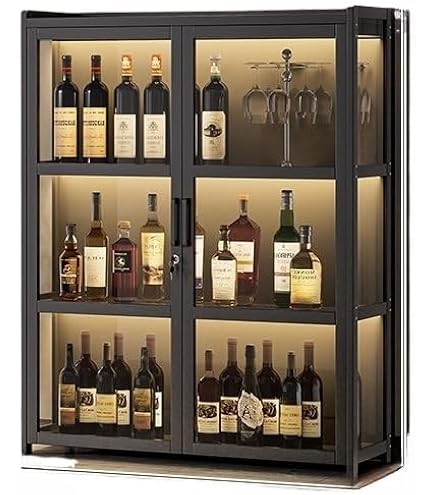 Amazon｜ホームアクリル照明付きボトルディスプレイ、 LED ライト付き