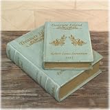 秋月貿易 アンティーク調 ブック型 シークレットブック ヒストリーノーベル L  [Treasure Island] 061283