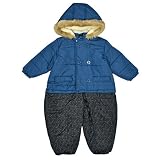 アスナロ（スキーウェア） un-deco スノーコンビ ベビー 男の子 撥水加工 中綿入 フード付95 ネイビー-ブラック