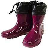 SS 婦人PVCお手軽ブーツ ワイン S (22.0~22.5cm) WINE SS-0189