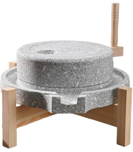 石臼　石臼挽き　ヴィンテージ　アンティーク　小麦粉　米粉　きな粉 Amazon.co.jp: 石臼 家庭用製粉機 手挽き穀物粉 天然石ミル