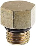 Eaton Weatherhead 7237X3 Carbon Steel Straight Thread O-Ring Adapter, Hex Head Plug, 3/16 O-Ring Bos
