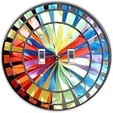 Rikki Knight RND-LSPDBL-109 Colorful Pin Wheel Round Design Double Toggle Light Switch Plate [並行輸入品]