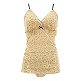 (犬印)INUJIRUSHI 産後ママのための リバティ調 授乳キャミセット(YE-イエロー、L)