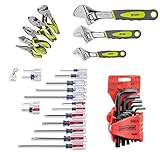 Sears Craftsman Tools Combo Includes 17 Pc. Screwdriver, 3 Pc. Adjustable Wrench, 5 Pc. Pliers and 1