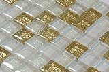 モザイクタイル ガラス ゴールド ラメ 3色 Mix ばら 10㎜角 クラフト ハンドメイドに (300g)