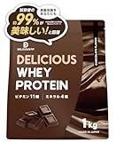 デリシャスフィット プロテイン ホエイプロテイン 1kg 濃厚いちご風味 国内製造 ビタミン11種 ミネラル4種
