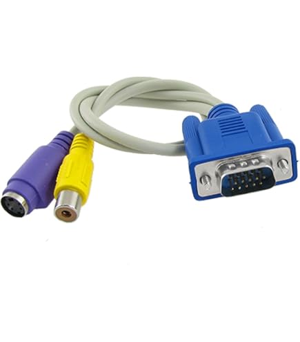 Amazon | Like-You VGAからRCAケーブル、VGA から TV Sビデオ 3 RCA PC
