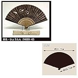 京扇子　Y40201-42　紳士セット　夏衣 扇子袋ｾｯﾄ　流水瓢箪茶