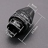 Liebeye ドリルチャック 0.3-3.2MM 3ジョー 電気 グラインダ フレキシブル シャフト M8x0.75mm　長いタイプ