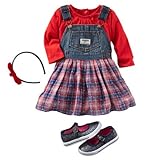 (オシュコシュ)OSH KOSH デニム×チェックチュール ジャンパースカート (9M/70cm) [並行輸入品]