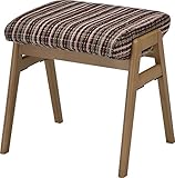 ミキモク ダイニングスツール パフューム ナチュラル カバー付 ピンクチェック KC-731 ALD 【2梱包】