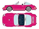 Titan64 1/64 シンガー 911 (964) Targa ルビーストーンレッド 完成品 TM002I