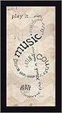 Play It Marla Rae Music Noteト音記号入りアート画像壁装飾 PL-MA1133-B-9x18