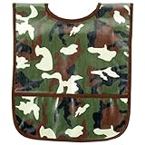 AM PM Kids! Laminated Bib, Green Camo, Small by AM PM Kids!