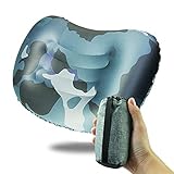 インフレータブルキャンプ旅行枕超軽量コンパクトバックパッキング枕ポータブル空気枕バックパックキャンプ旅行ハイキングサバイバル睡眠人間工学に基