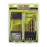 Ryobi a972102チタンコーティングドリルビットセット( 21-piece )