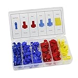 Aussel Assorted Insulated Electrical Wiring Wire Terminals Crimp Connector Butt Spade Ring Fork Set 