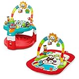 Bright Starts 2-in-1 Silly Sunburst Activity Gym and Saucer Red [並行輸入品]