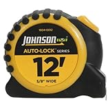 Johnson Level and Tool 1804-0012 12-Foot x 5/8-Inch Auto-Lock Tape by Johnson Level & Tool