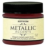 Rust-Oleum Metallic Accents 255341 Decorative 2-Ounce Trail Size Water Based One Part Metallic Finis