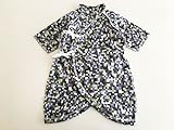 bebe couture(ベベクチュールベビー用品専門店)日本製ガーゼのロンパース肌着モザイク黒60-70ｃｍコットンダブルガーゼ100％
