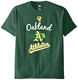 MLB Oakland Athleticsメンズ58t Tシャツ、グリーン、ミディアム