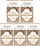 【5個セット】GONESH(ガーネッシュ) 吊り下げ型 芳香剤 ペーパー エアフレッシュナー ホワイトムスク (シャボンの香り)