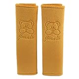 DealMux 2個ブラウンベアパターンの車安全ベルトシートベルトカバースリーブ