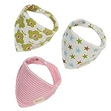 赤ちゃん　ベビー　子供　幼児用　防水　サイズ調整可能　よだれかけ　三角 スナップ ベビービブ　３枚