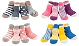 LUXEHOME (YR1607) 4スタイルの心地よい赤ちゃん/幼児用ソックス 16足パック US サイズ: S 6-12 Month カラー: マルチカラー