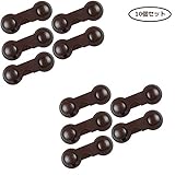 金曜日 ストッパー はがせるベビーガード 家具を傷つけないチャイルドロック回転式 いたずら 地震対策 茶 10個セット