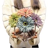 鉢植え　造花　フェイクグリーン　ガラスポット付き　花瓶　花器　菊　ひまわり　可愛い　オシャレ　北欧風　リビングルーム　カフェ　お店　パーティー　引越しお祝い　セット　花束　シルク　カラフル