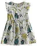 Plus Nao(プラスナオ) ワンピース 子供服 女の子 ガールズ キッズ 夏 ノースリーブ Aライン 花柄 チューリップ お出かけ 90cm 100m 110cm 1 ブルー 100