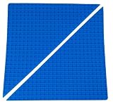 Premium 15.5' x 15.5' Double Sided Right Isosceles Triangle Baseplate Mat 2 Pack - Blue Roll Up Base