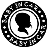 ベイビー イン カー ステッカーbaby in car /車用/シール/ Vinyl//ステッカー/bicr05(黒)