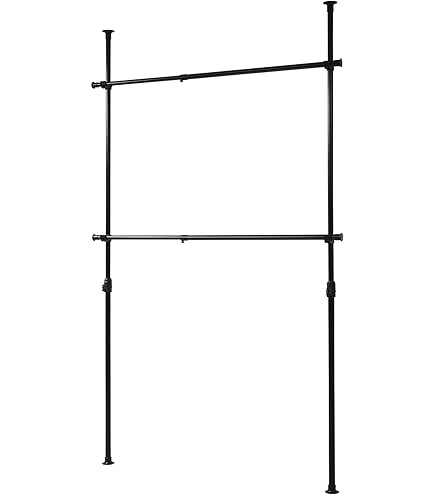 Amazon｜[山善] 天井突っ張り式 ハンガーラック L字 3段 幅166-302×高