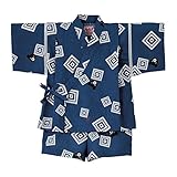 mikihouse Double_B(ミキハウスダブルB)ミマス柄甚平スーツ 80cm,紺