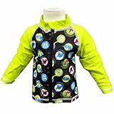 ボーイズベビー水着[Boogie shock SURF]男の子ベビー恐竜柄ラッシュガード水着UV 95cm ブラック-イエロー