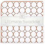SwaddleDesigns Ultimate Receiving Blanket, Mod Circles, Orange [並行輸入品]